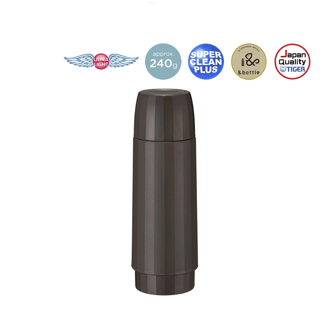 TIGER Double Stainless Steel Bottle 300ml - Chocolate (MSK-A030 TC)
