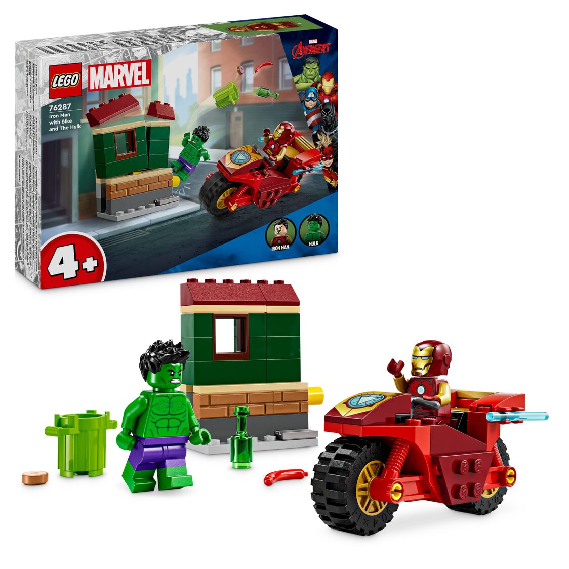 Lego 76287 Iron Man with Bike and The Hulk