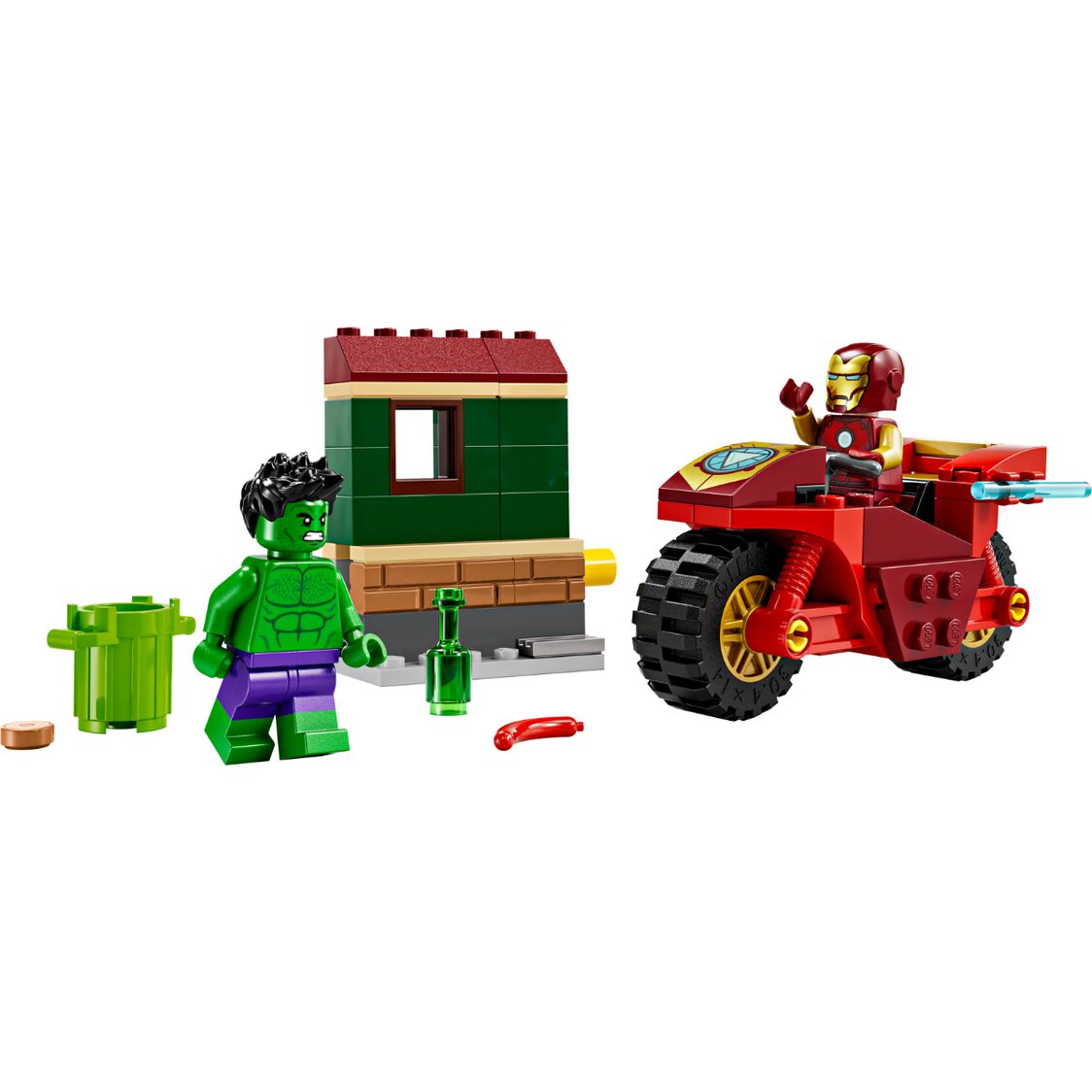 Lego 76287 Iron Man with Bike and The Hulk
