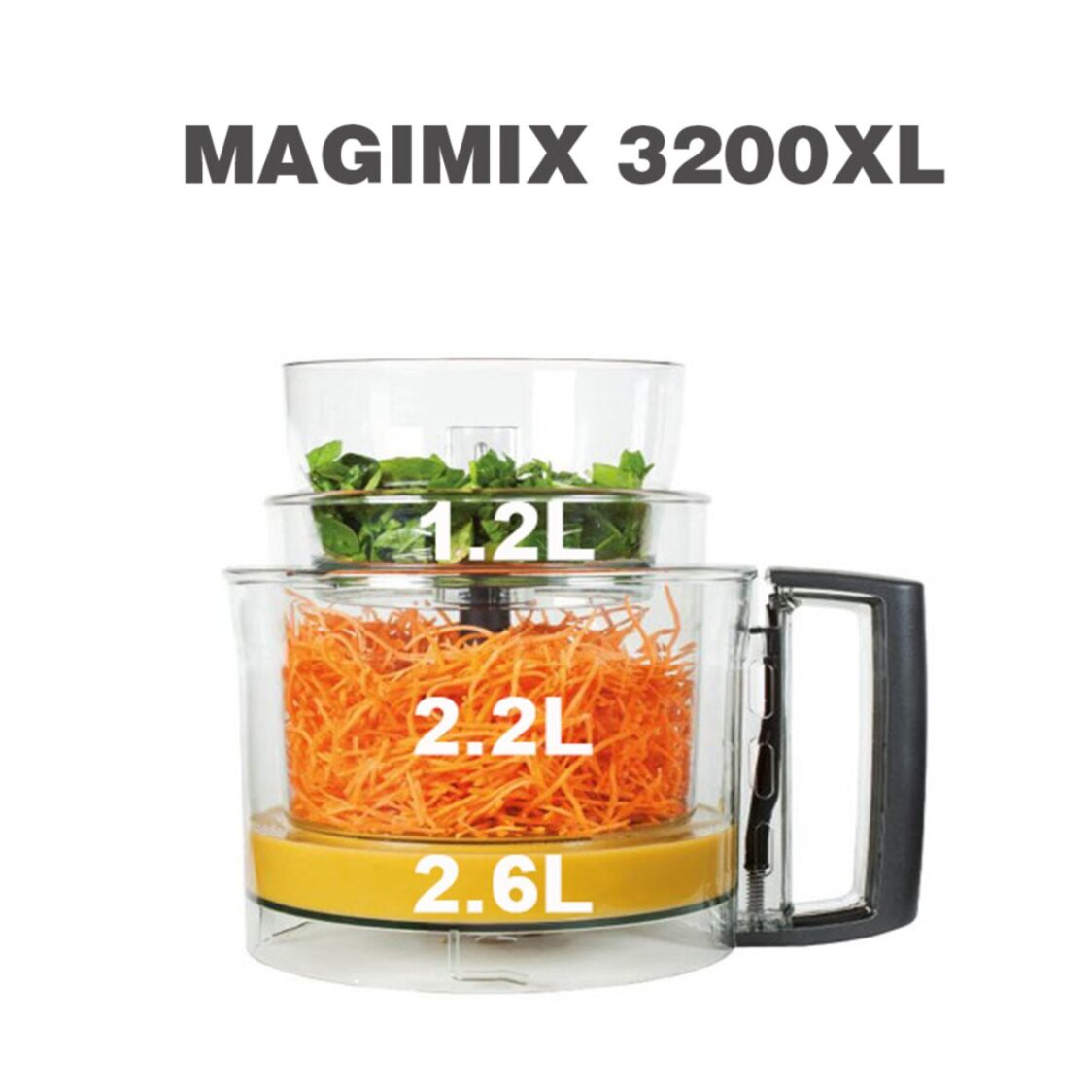 Magimix Compact 3200XL Satin Multifunctional Food Processor With Accessories Set