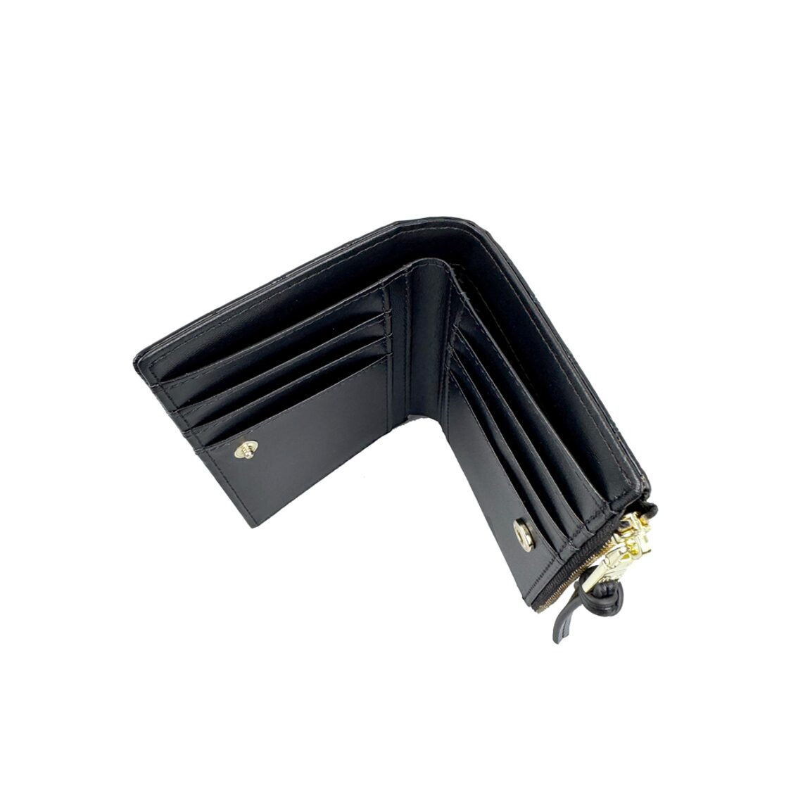 Mel&Co Croco Compact Bi-fold Snap Wallet