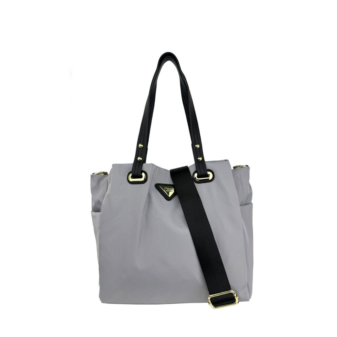 Mel&Co Nylon Double Handle Shoulder Bag