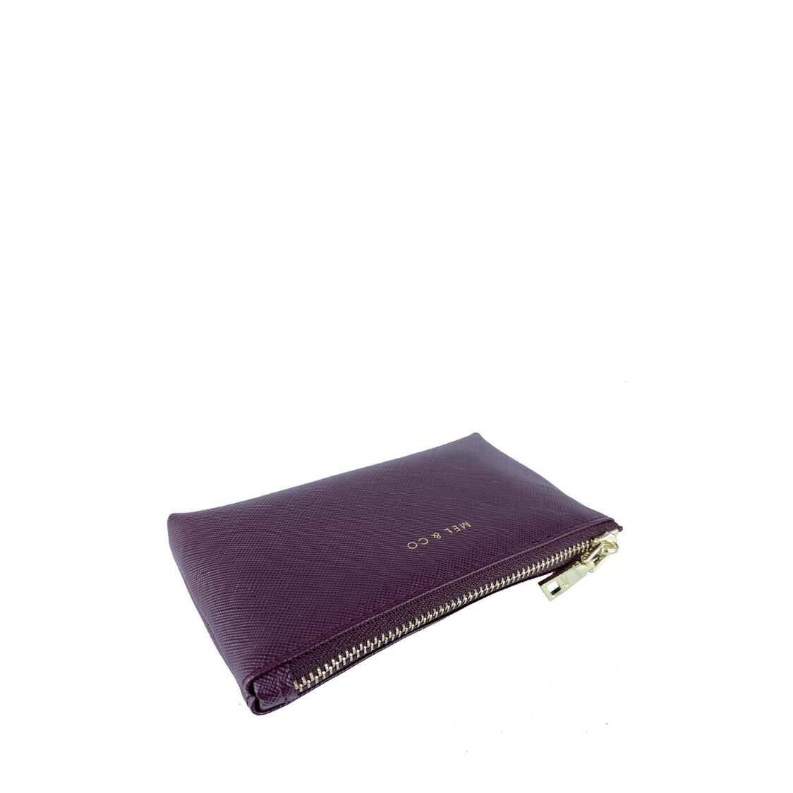 Mel&Co Saffiano-Effect Coin Pouch with Keyring