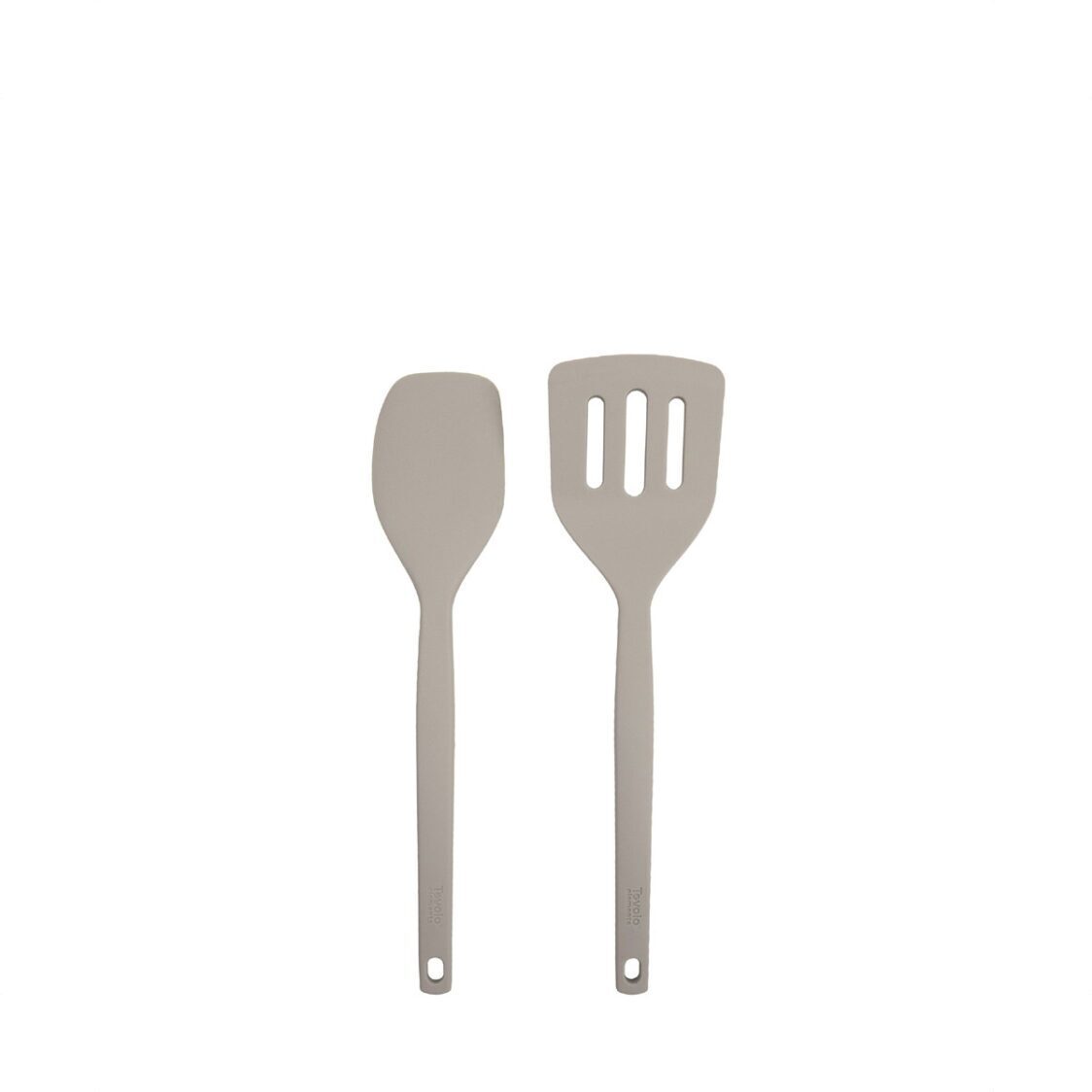 Tovolo Elements All Silicone Spatula/Slotted Turner (Set of 2) Warm Gray