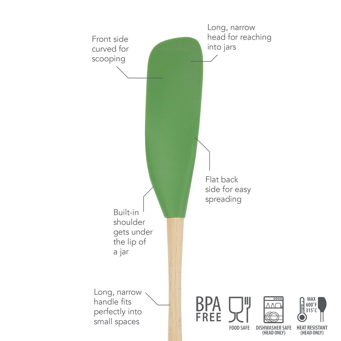 Tovolo Flex-Core WHandled Jar Scraper Pesto