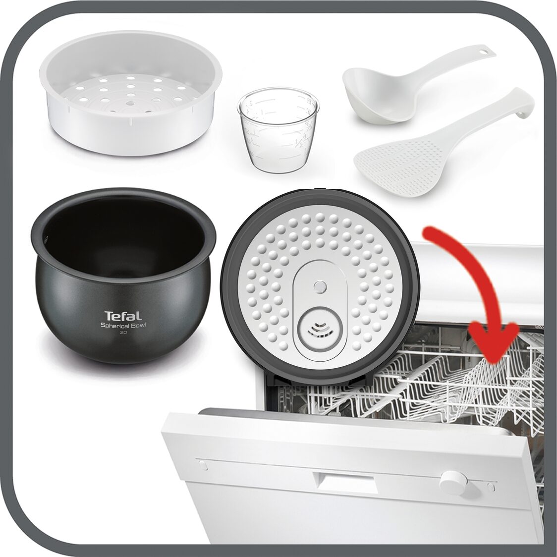 Tefal Delirice Pro Induction Rice Cooker 1.5L (RK808A)