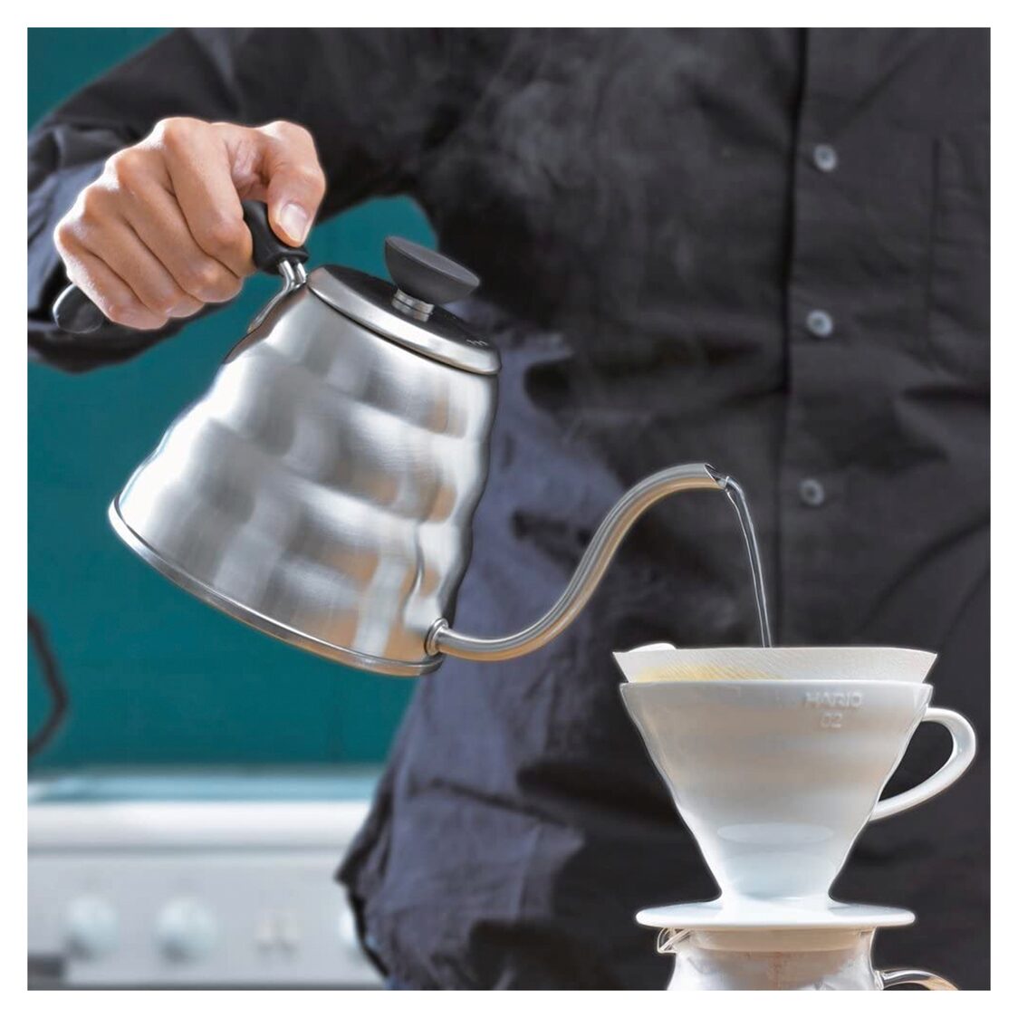Hario 800ml Coffee Drip Kettle Buono - Made In Japan (VKBR-120HSV)