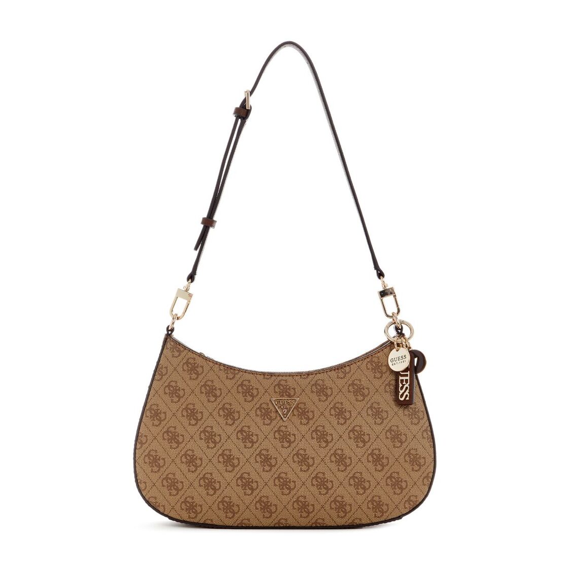 NOELLE II TOP ZIP SHOULDER BAG,SLATE LOGO