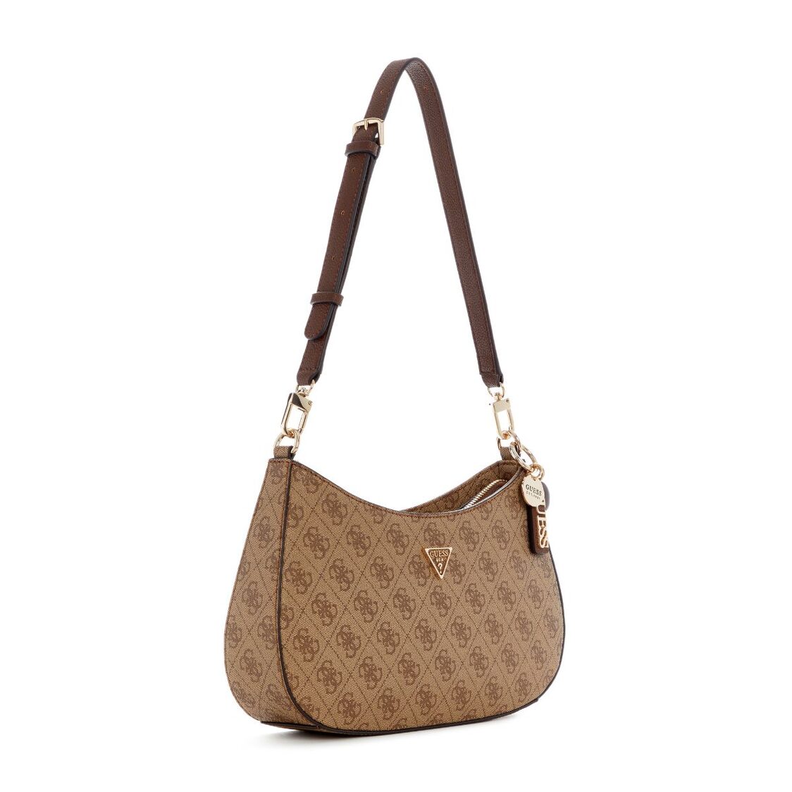 NOELLE II TOP ZIP SHOULDER BAG,SLATE LOGO