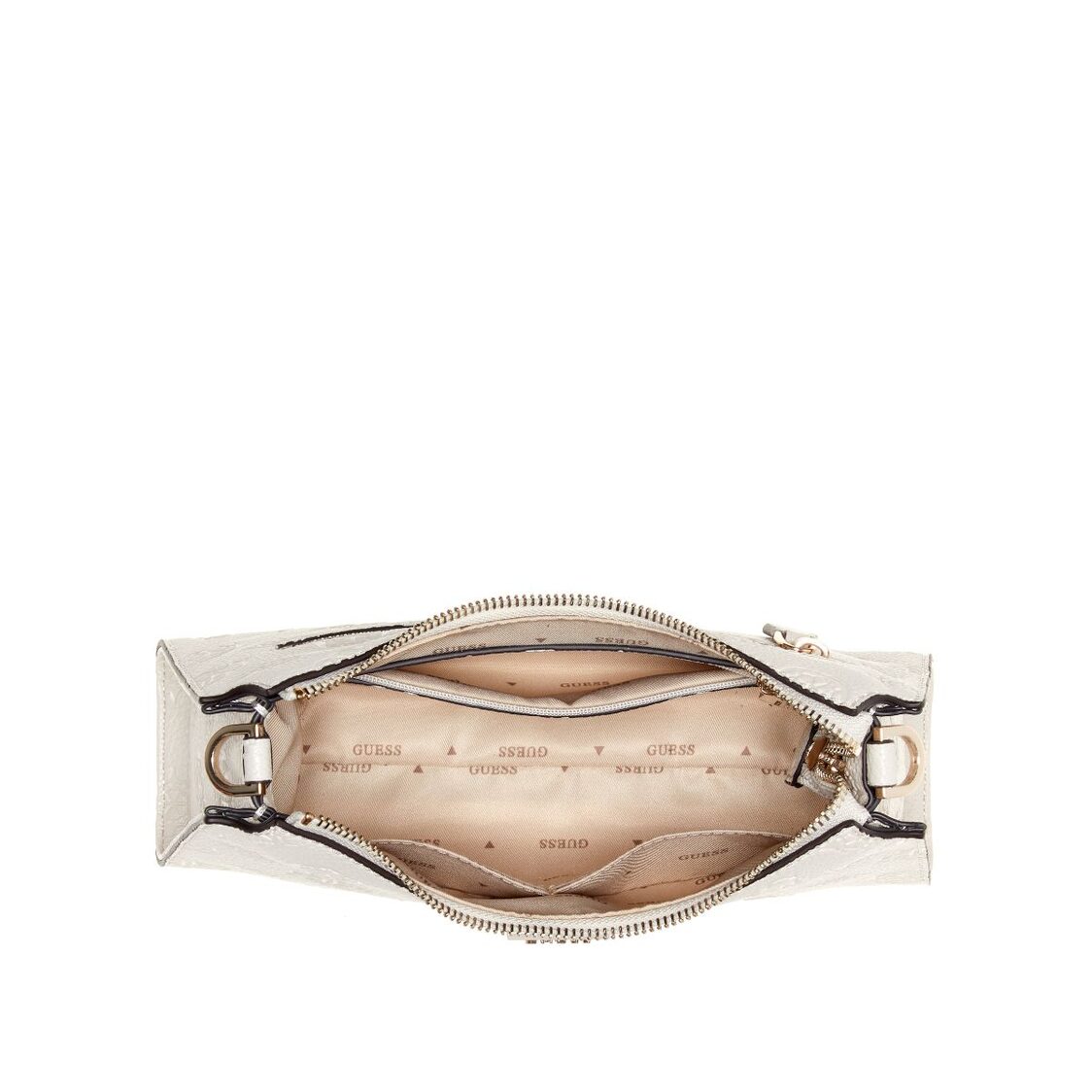 CRESIDIA II TOP ZIP SHOULDER BAG,BONE LOGO
