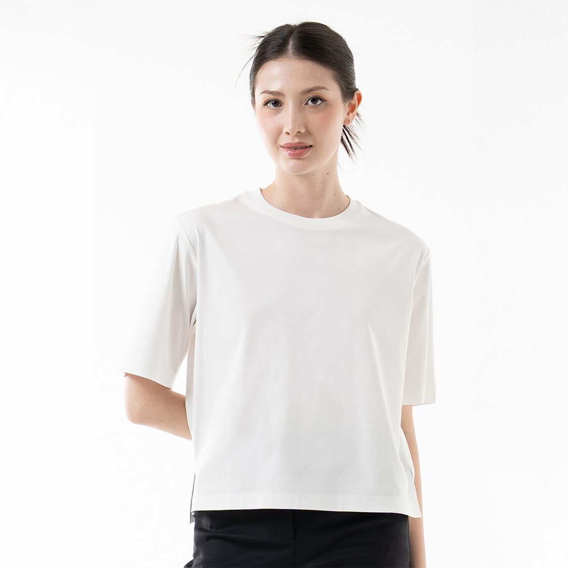 K/WOODS Essential Boxy Tee in Off White