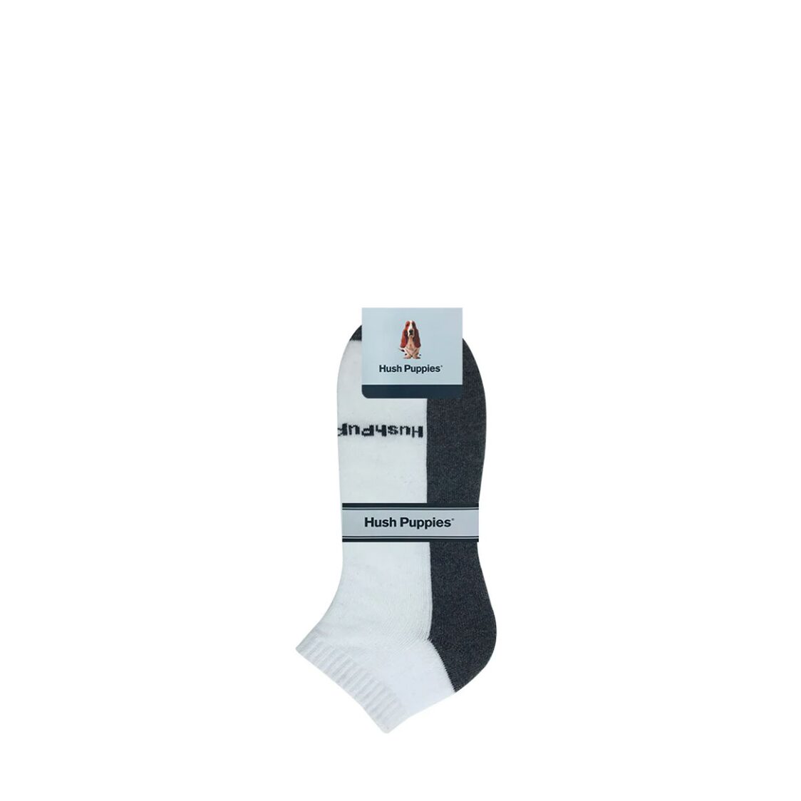 Hush Puppies 2x3 Pairs Men's White Ankle Half Terry Sock 100% Combed Cotton