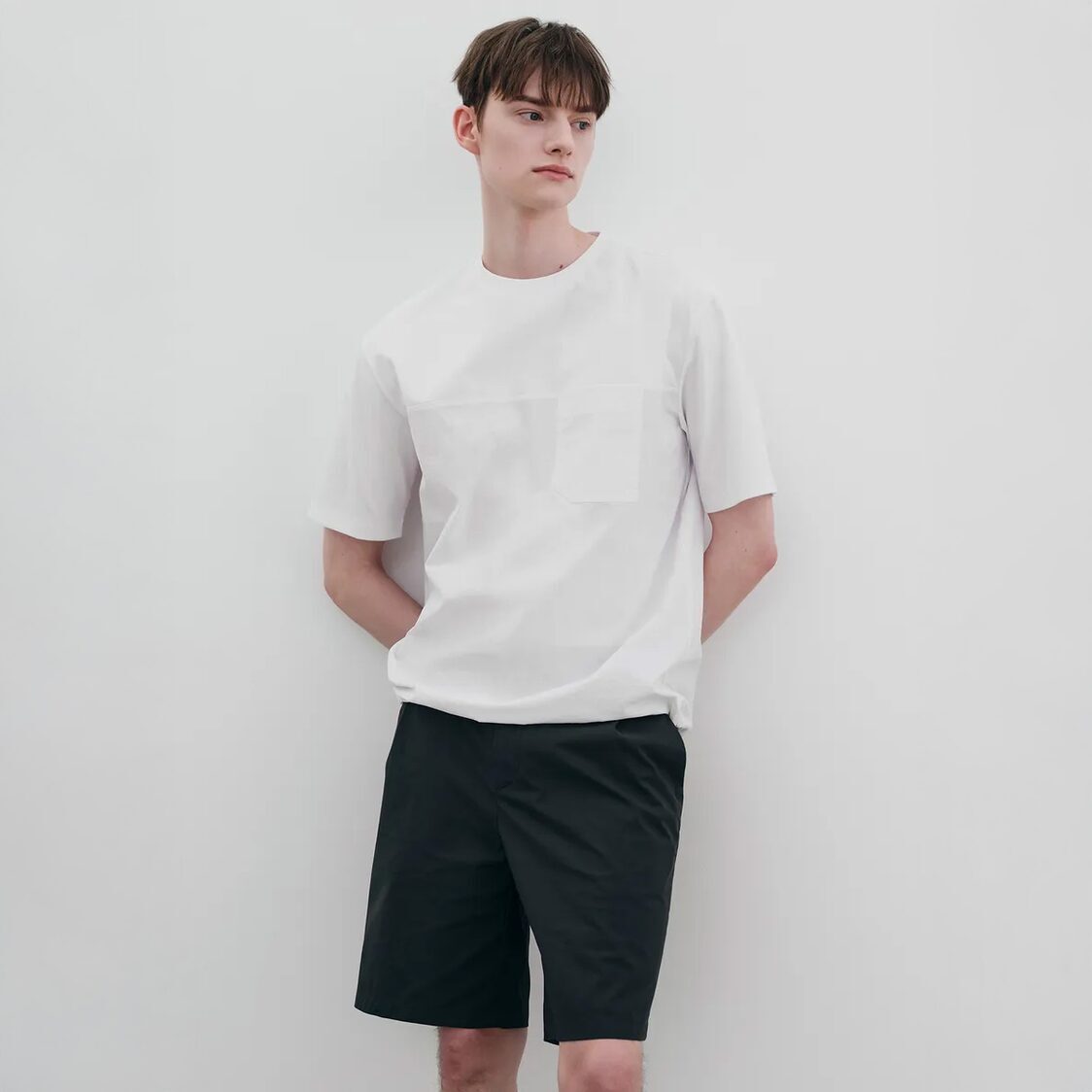 Mind Bridge Relaxed Fit Full Banding Half Pants D/Navy