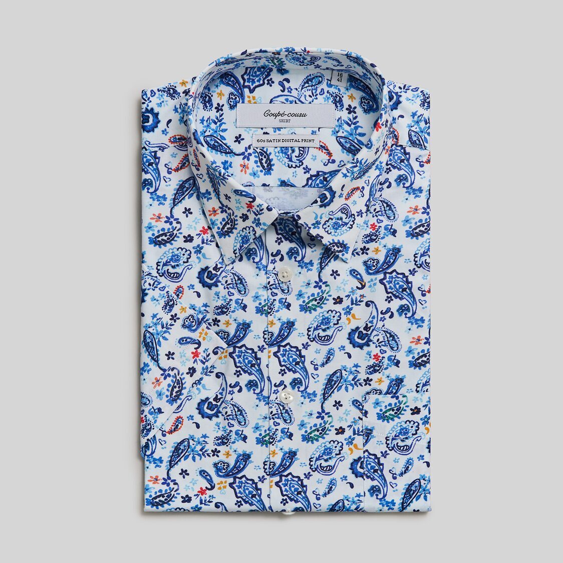 Coupe Cousu Short Sleeve Shirt, Print CCSSE318-PRINT