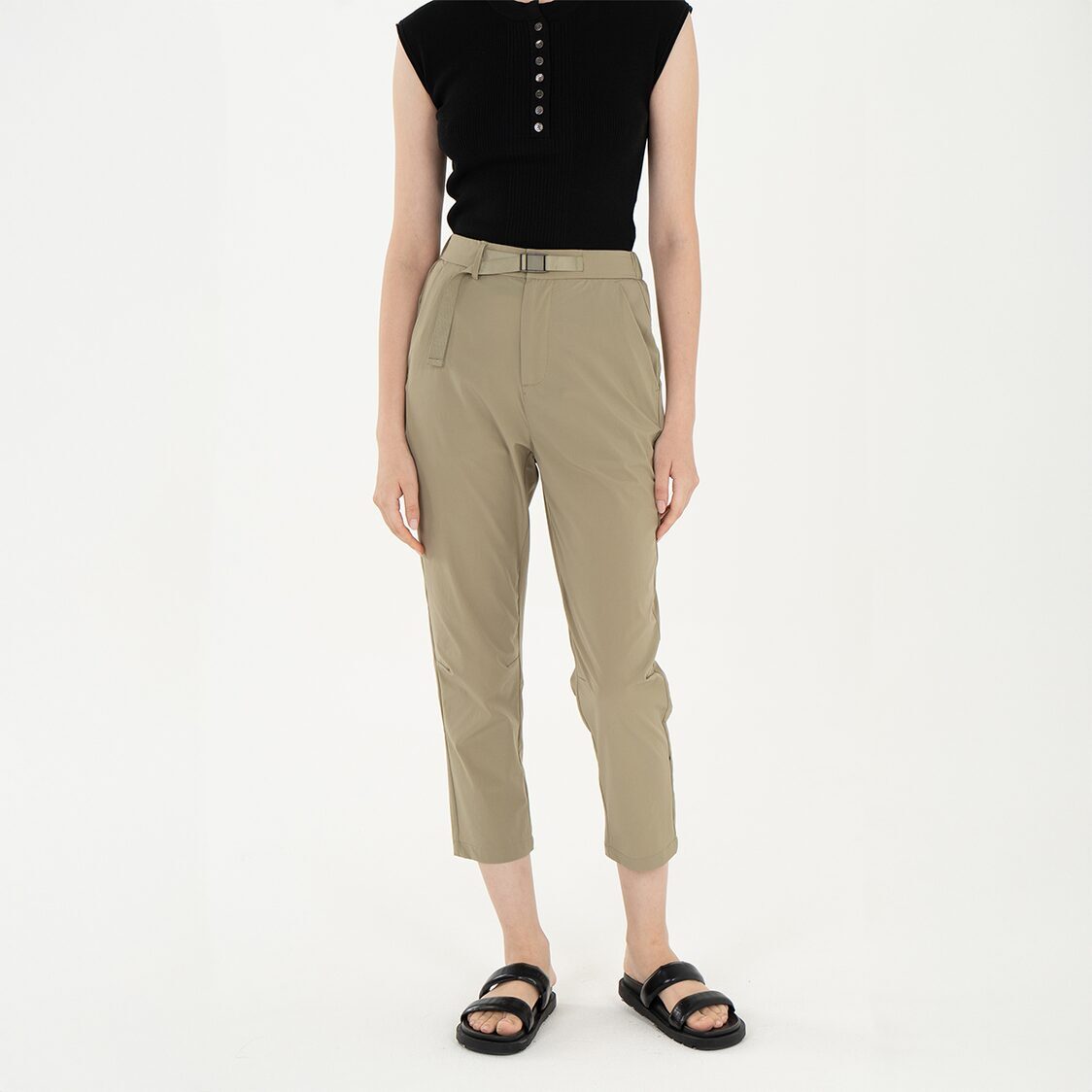 K/WOODS Ice Cool Urban Belted Pants in Khaki