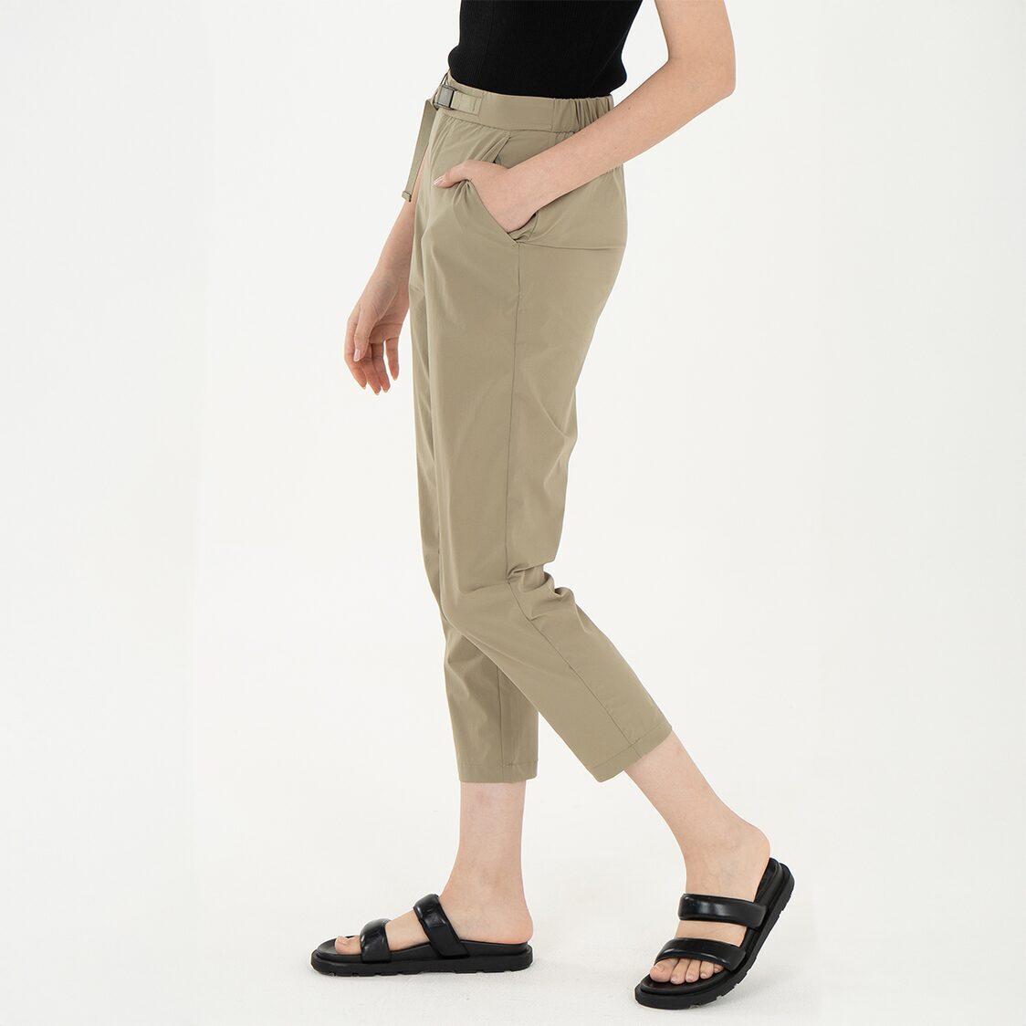 K/WOODS Ice Cool Urban Belted Pants in Khaki