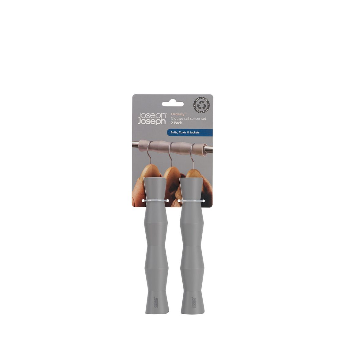 Joseph-Joseph Orderly Set of 2 Grey Clothes Rail Large Spacer Set
