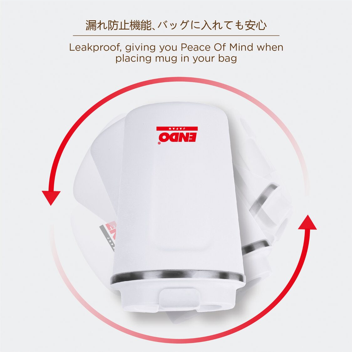 ENDO Double Stainless Steel Coffee Mug 380ml (CX-3009)