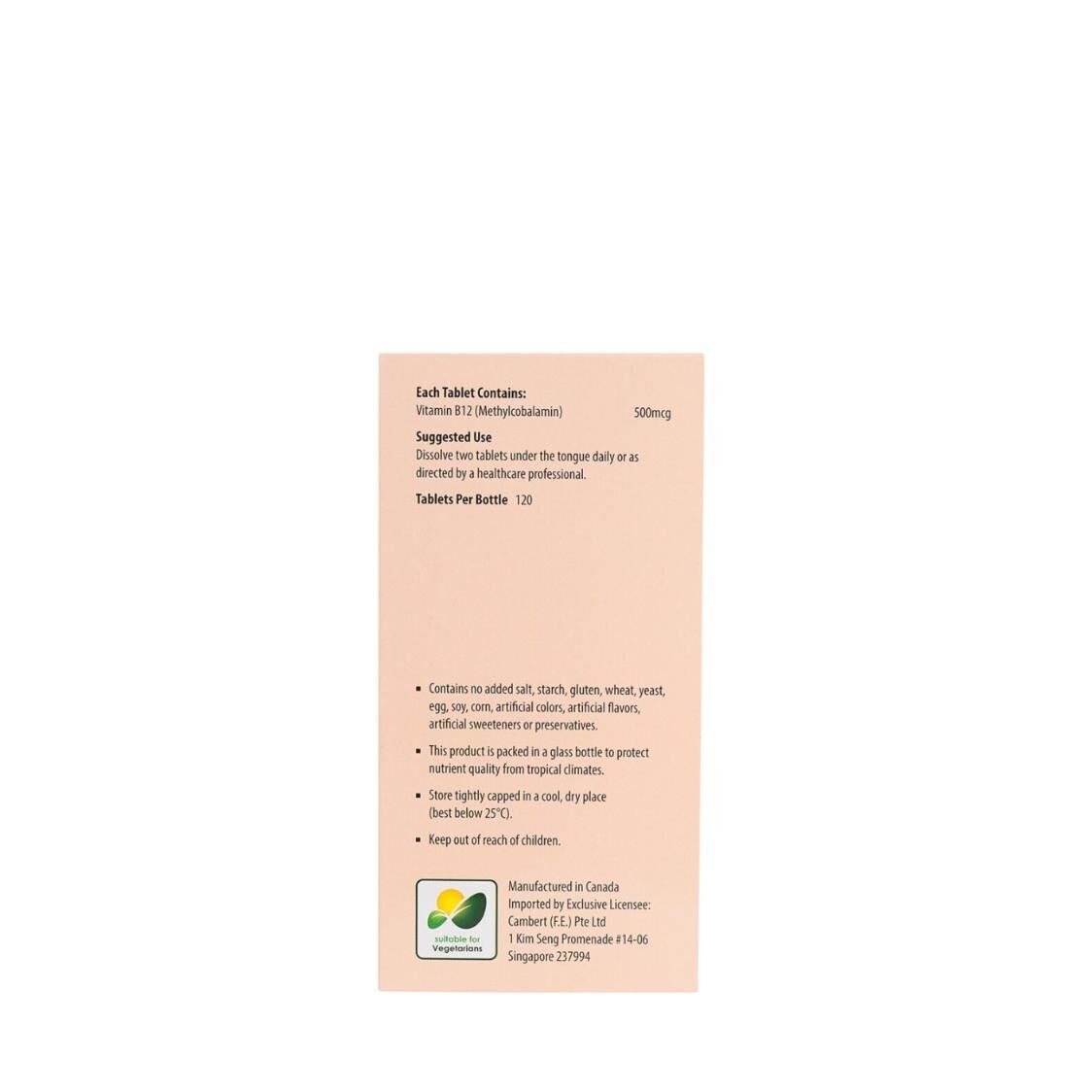 Kordel's Vitamin B12 500 mcg Sublingual Tablets 120s