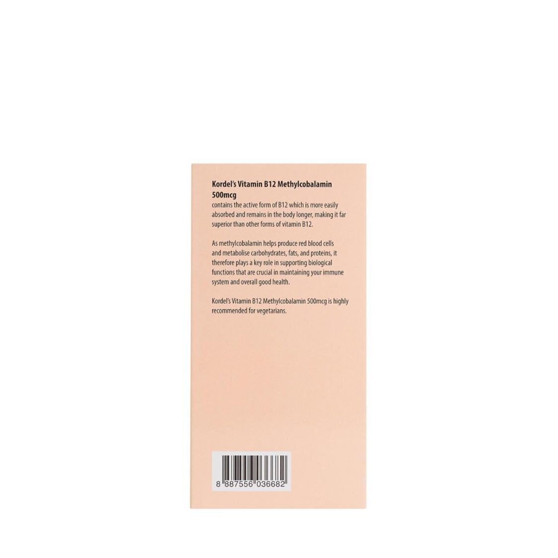 Kordel's Vitamin B12 500 mcg Sublingual Tablets 120s