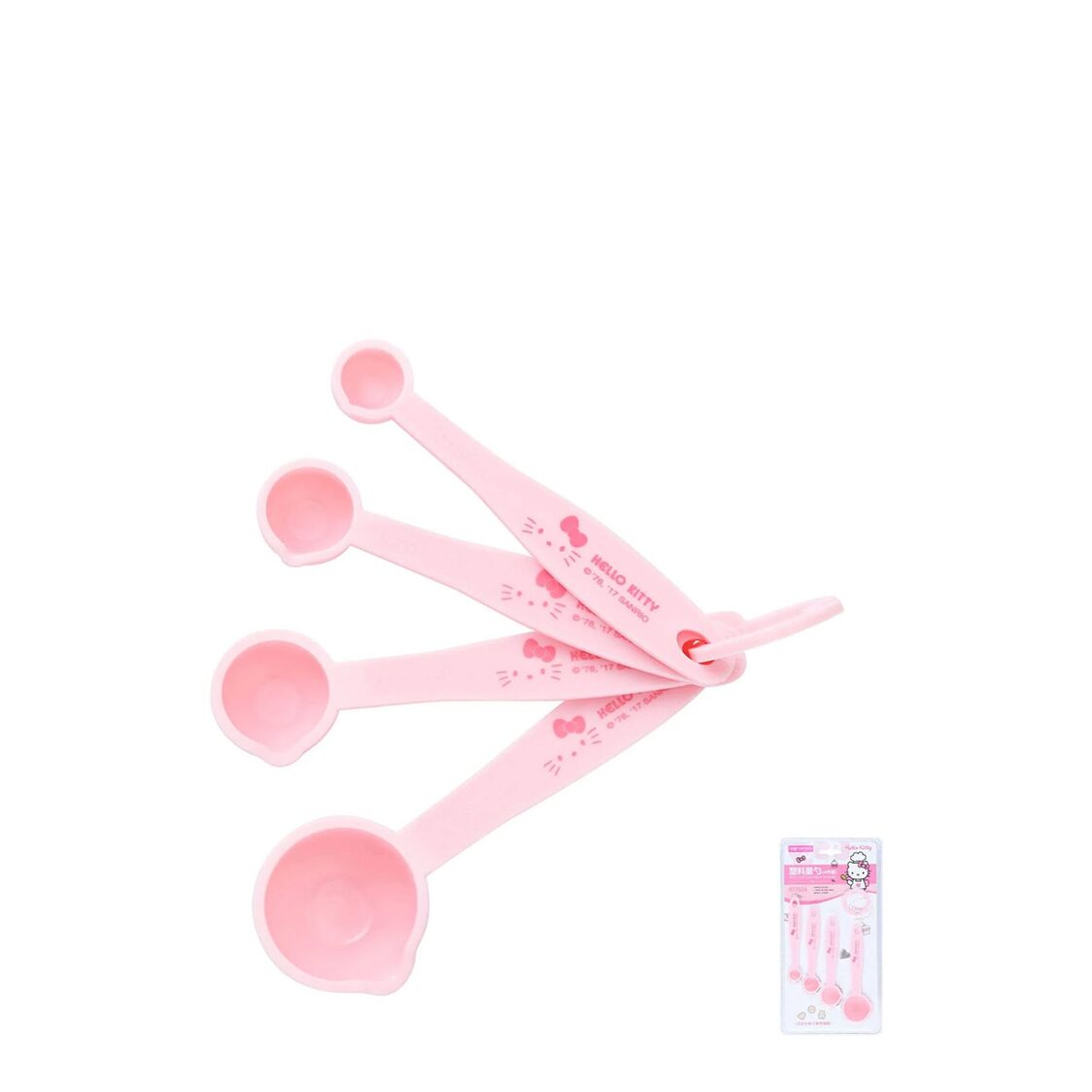 Chefmade PP Measuring Spoon 4Pc 1.2+2.5+5+15Ml Hello Kitty (1898cm-KT7036)