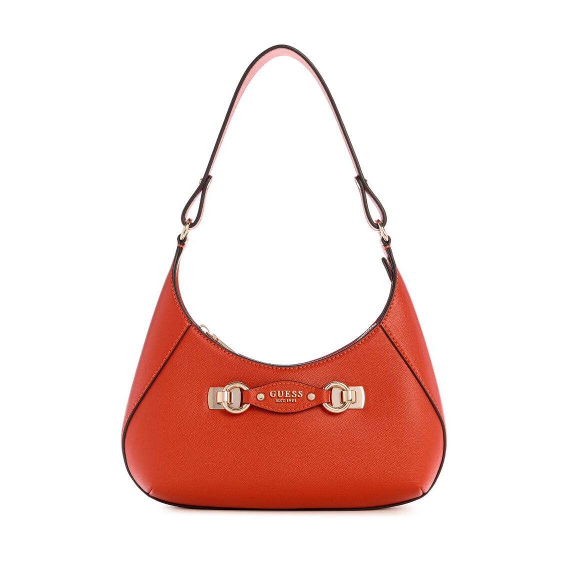 MIMINA TOP ZIP SHOULDER BAG,CHILI