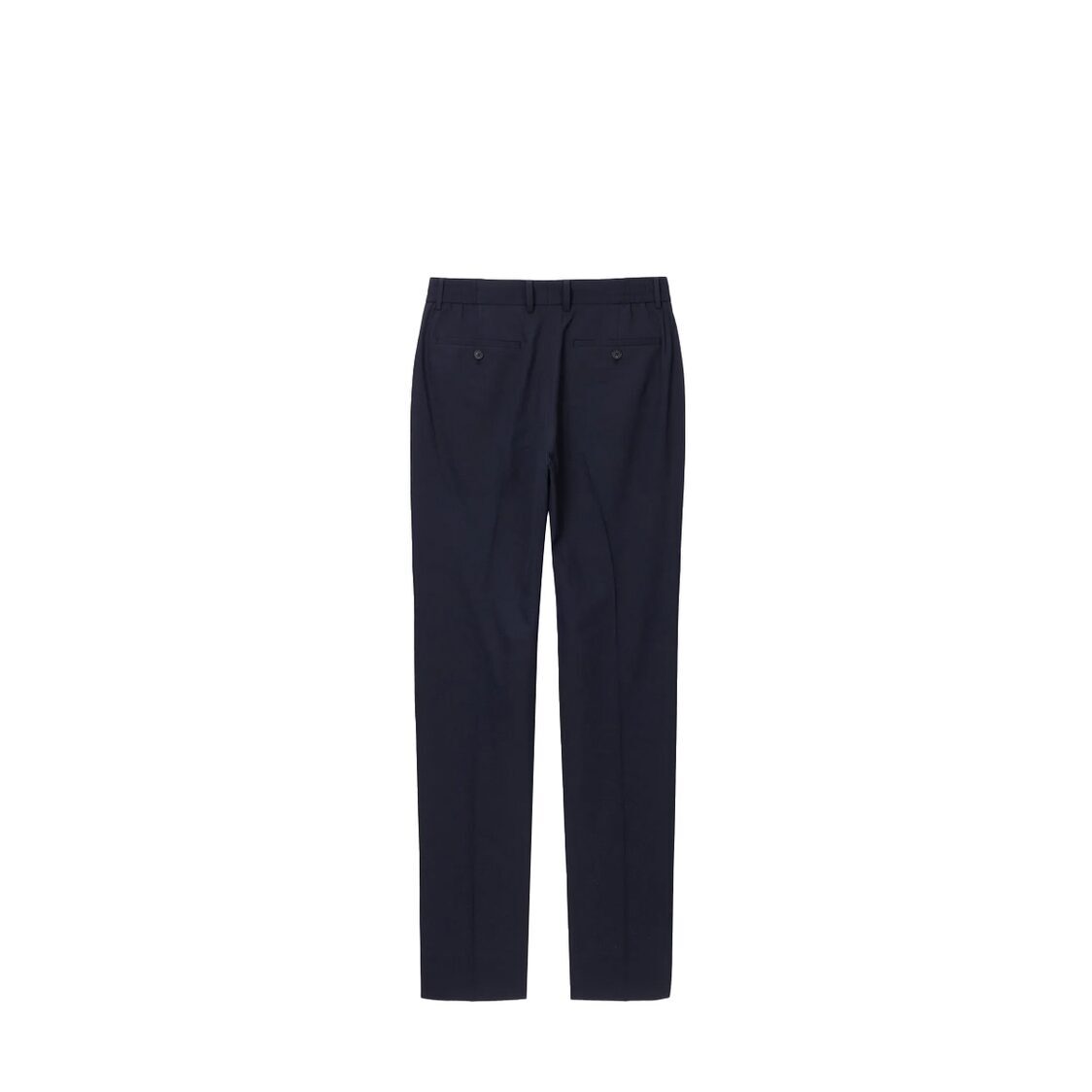 Mind Bridge [Cool] Tapered Texture Modified Banding Pants Navy