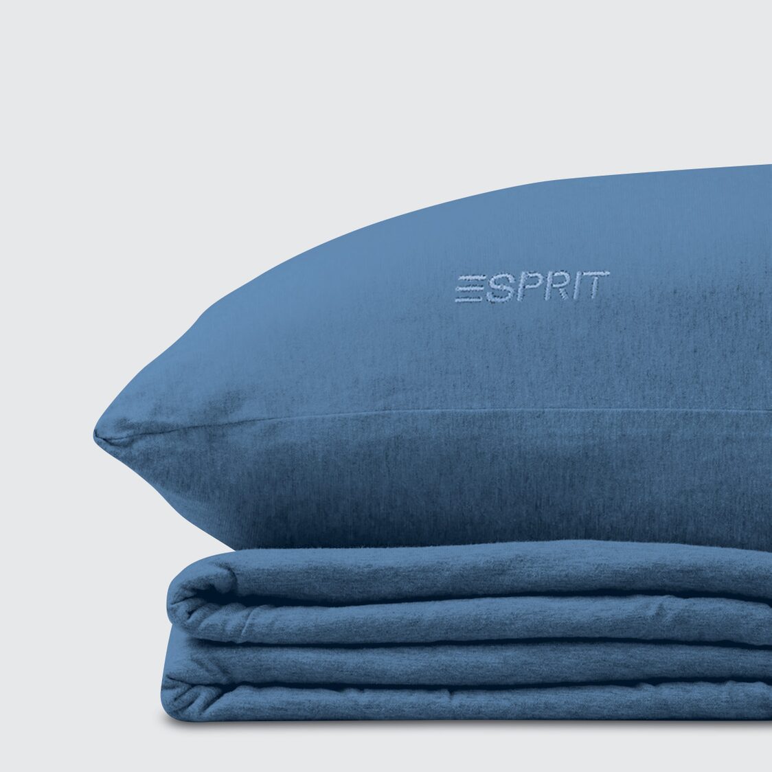 ESPRIT Jersey Collection 100% Super Combed Cotton Fitted Sheet EJ03 - Light Blue