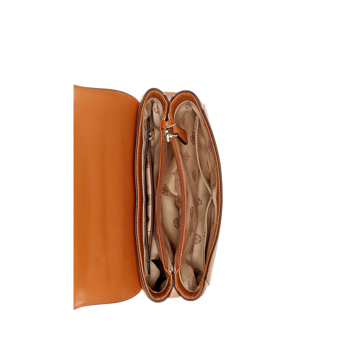 Guess Nastra Convertible Crossbody Flap, Caramel