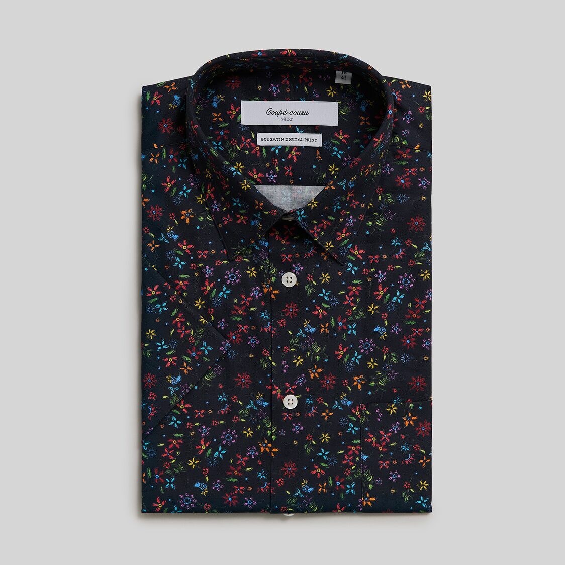 Coupe Cousu Short Sleeve Shirt, Print CCSSE299-PRINT