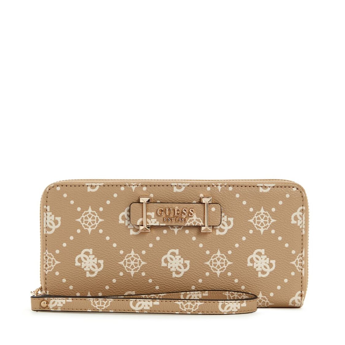 SILIA SLG LARGE ZIP AROUND,BISCOTTI LOGO