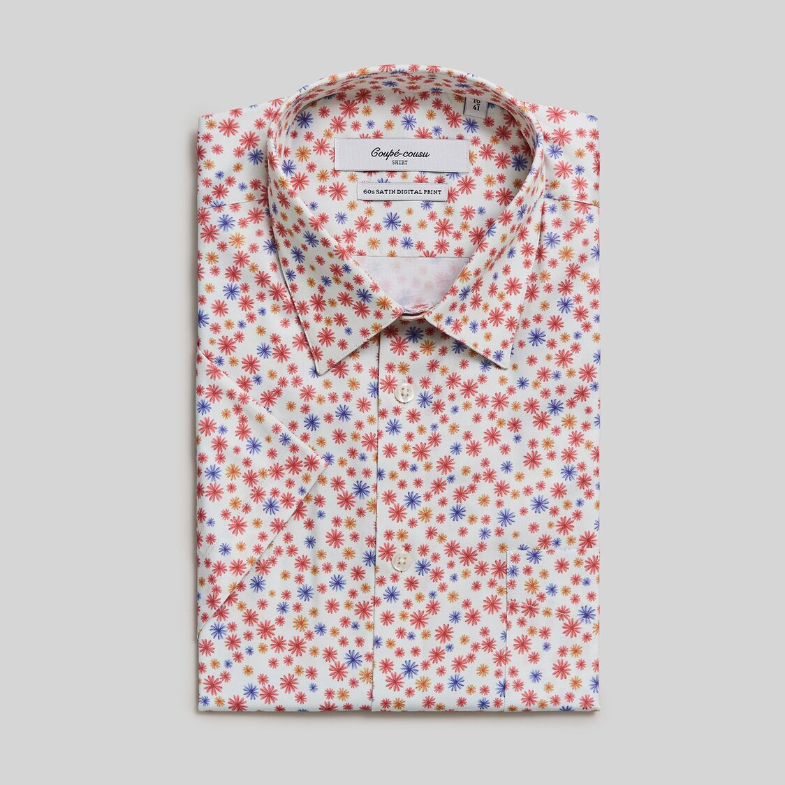 Coupe Cousu Short Sleeve Shirt, Print CCSSE328-PRINT