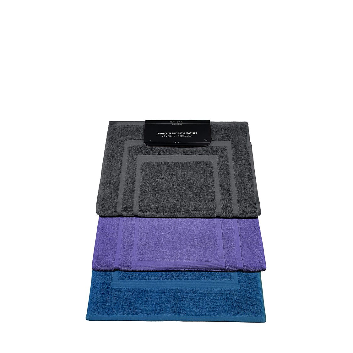 Canopy 3 Piece Bath Mat Assorted Colors Set