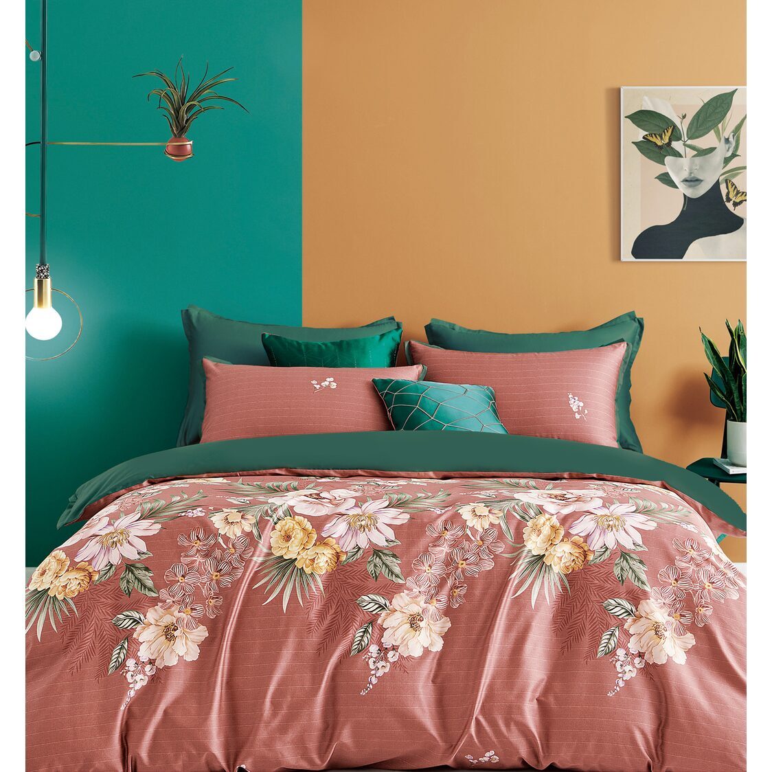 Kiff Carnation II Fitted Sheet/Bed Set Pink/Blue