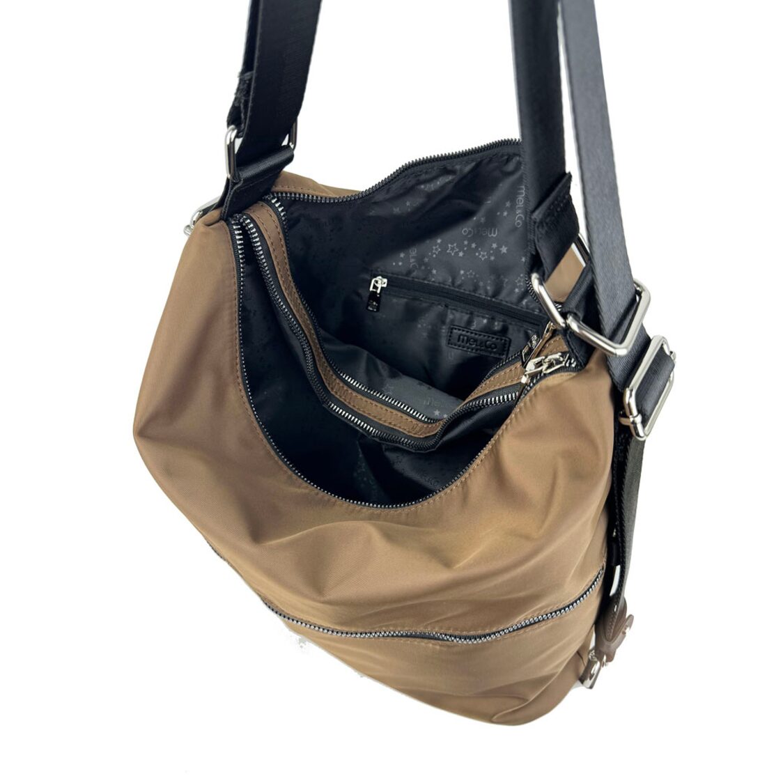 Mel&Co Nylon Two-Way Convertible Shoulder Backpack Sea Green Mel&Co Nylon Two-Way Convertible Shoulder Backpack Sea Green MN2379-SeaG