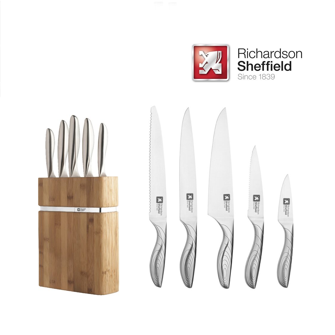 RICHARDSON SHEFFIELD 5-Piece Knife Block Set - Forme (FO-5PC)