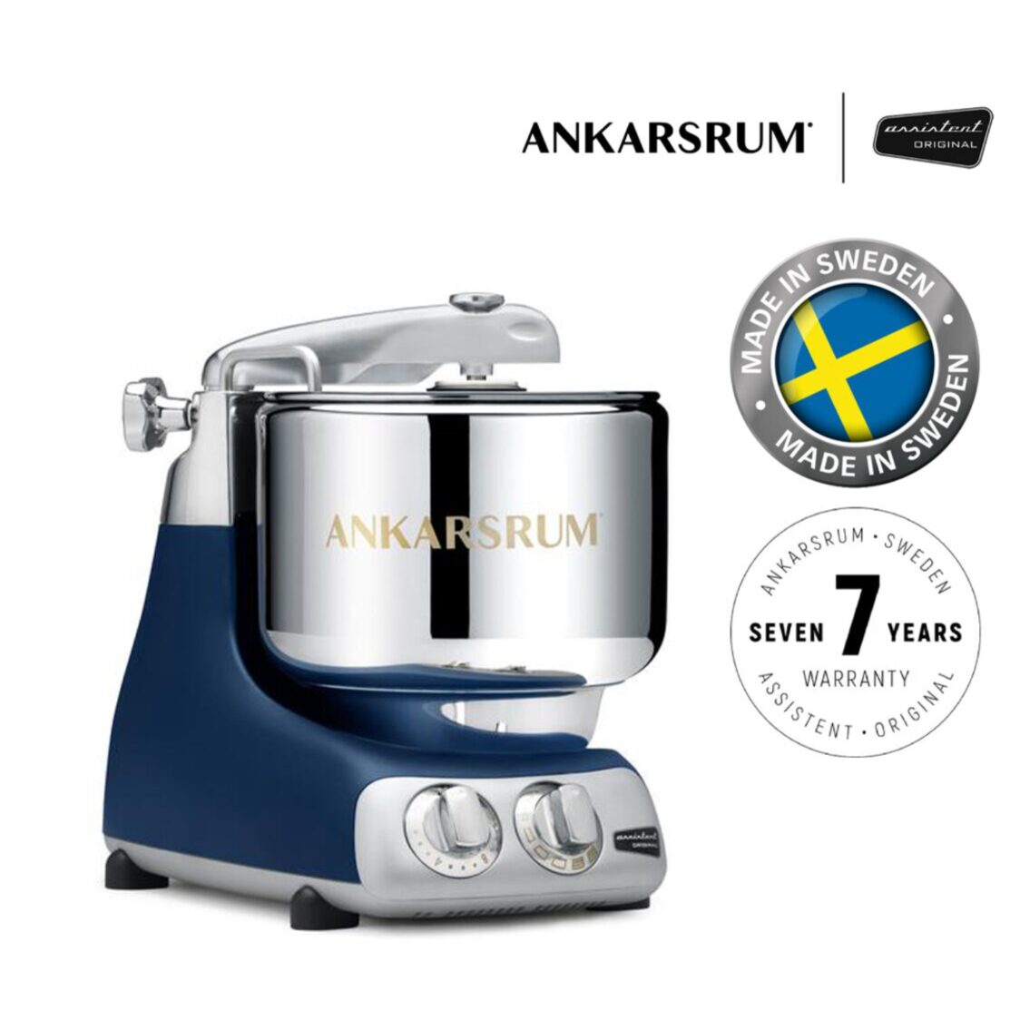 Ankarsrum Assistent Original Strong Mixer - Royal Blue (Matte Finish) AKM084468