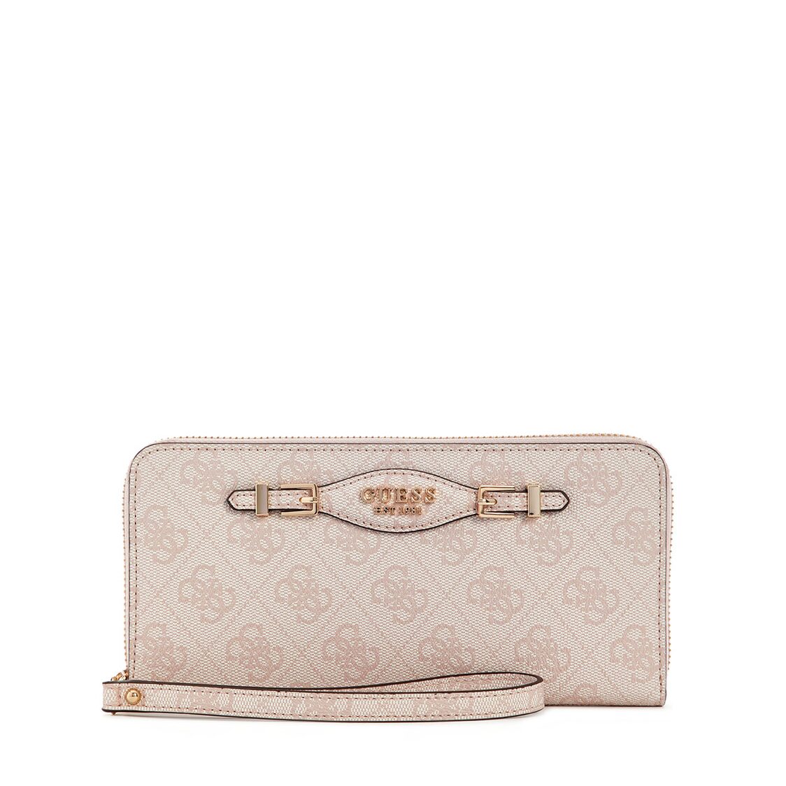 Guess Katya Slg Large Zip Around - Rose Water Logo
