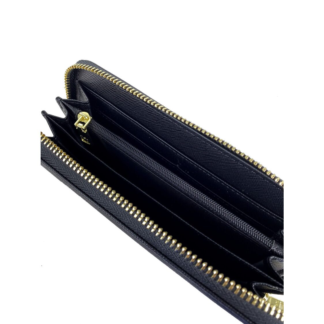 Mel&Co Saffiano-Effect Zip-Around Long Wallet