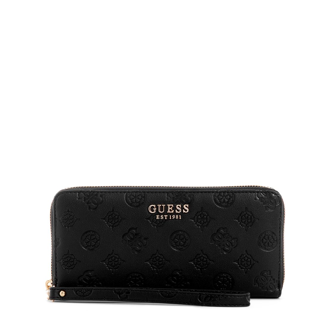 Guess Phoebe Slg Large Zip Around - Black Logo