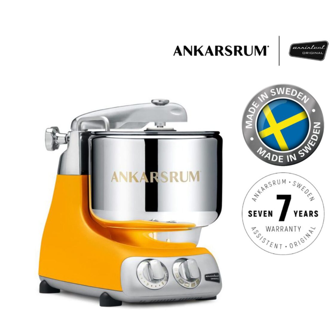 Ankarsrum Assistent Original Strong Mixer - Sunbean Yellow AKM087865