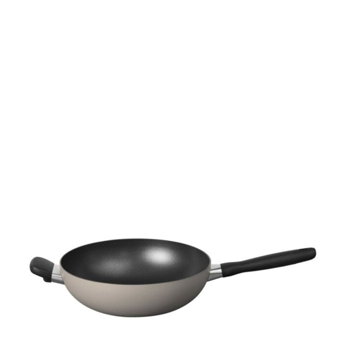 Meyer Bauhaus 28cm/11" Open Stirfry W/HH (Warm Grey)