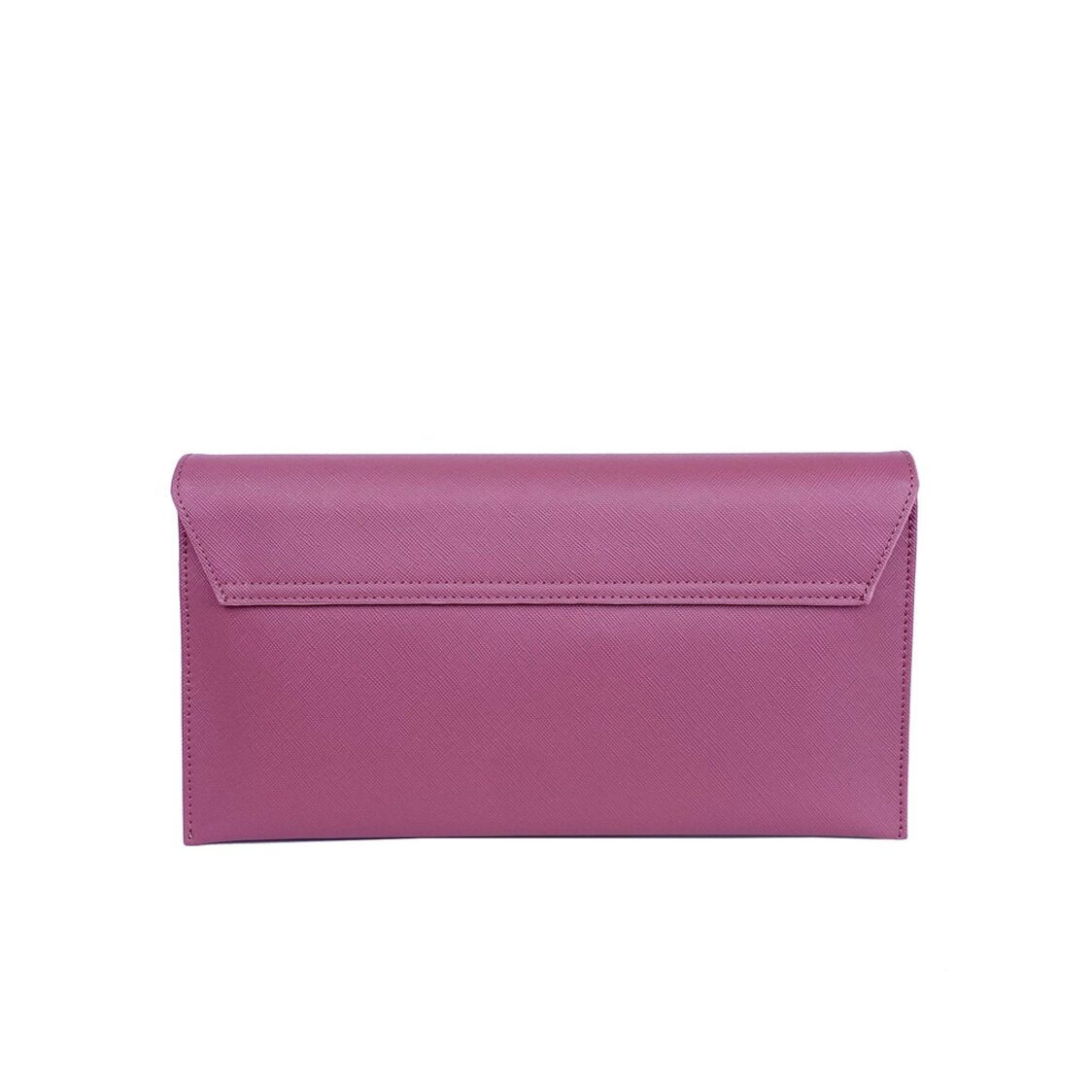 Mel&Co Saffiano Leatherette Envelope Clutch with Chain