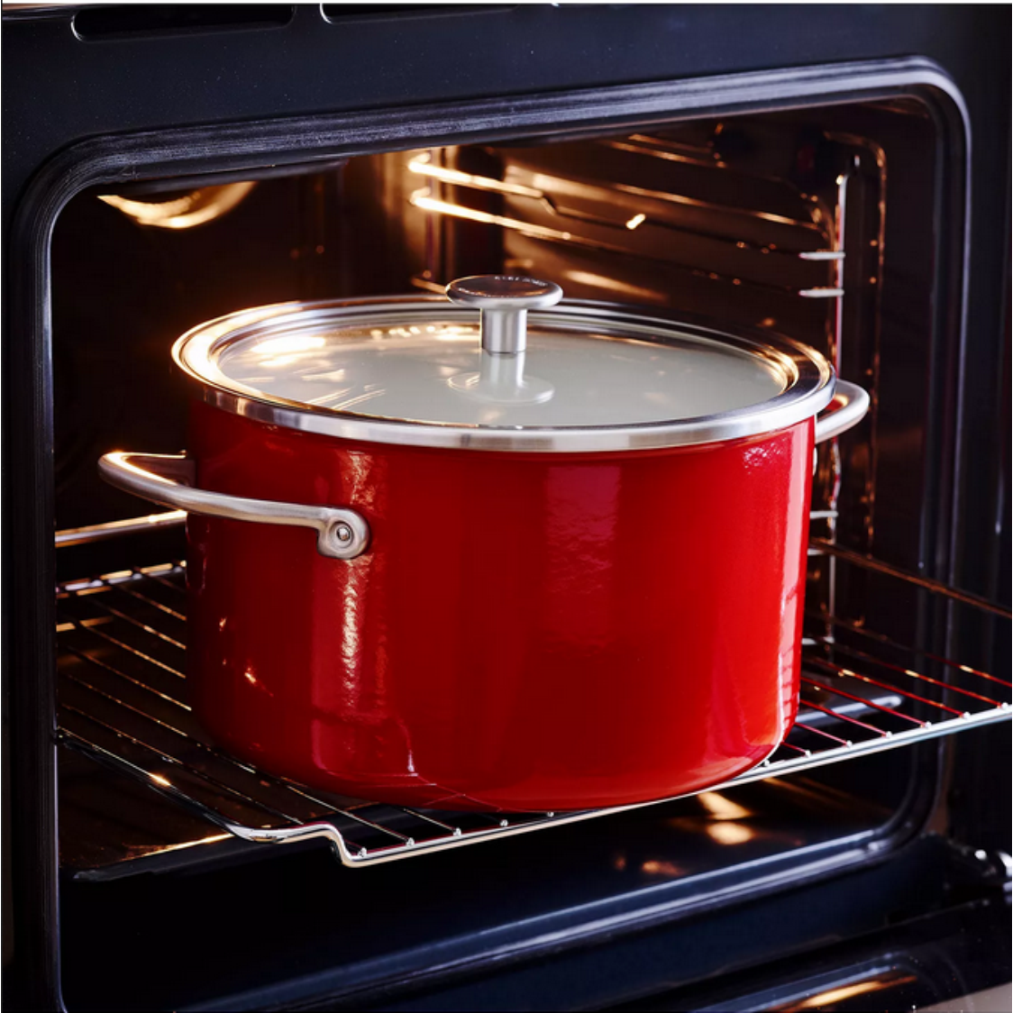 Kitchenaid Enamel Red 24cm Casserole + 18cm Saucepan GPKA668602/668480