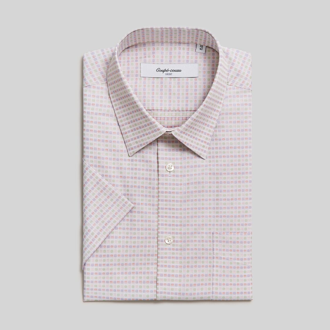 Coupe Cousu Short Sleeve Shirt, Fancy Dobby CCSSE263-MULTI