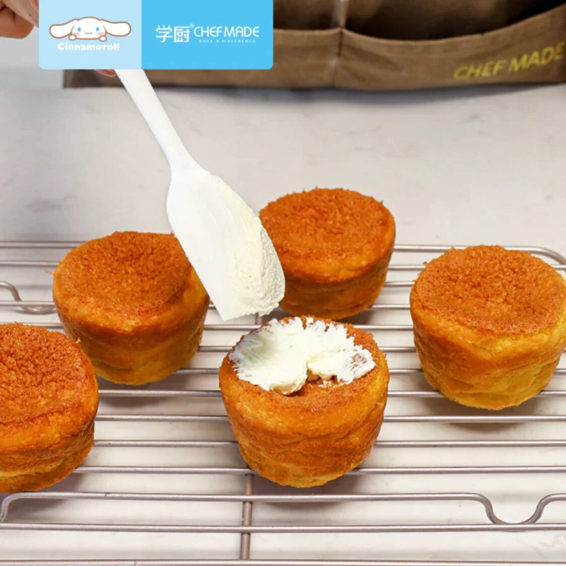 Chefmade Silicone Spatula 2Pcs L27.8 + L21.5cm WH Cinnamoroll (1898cm-CL5003)