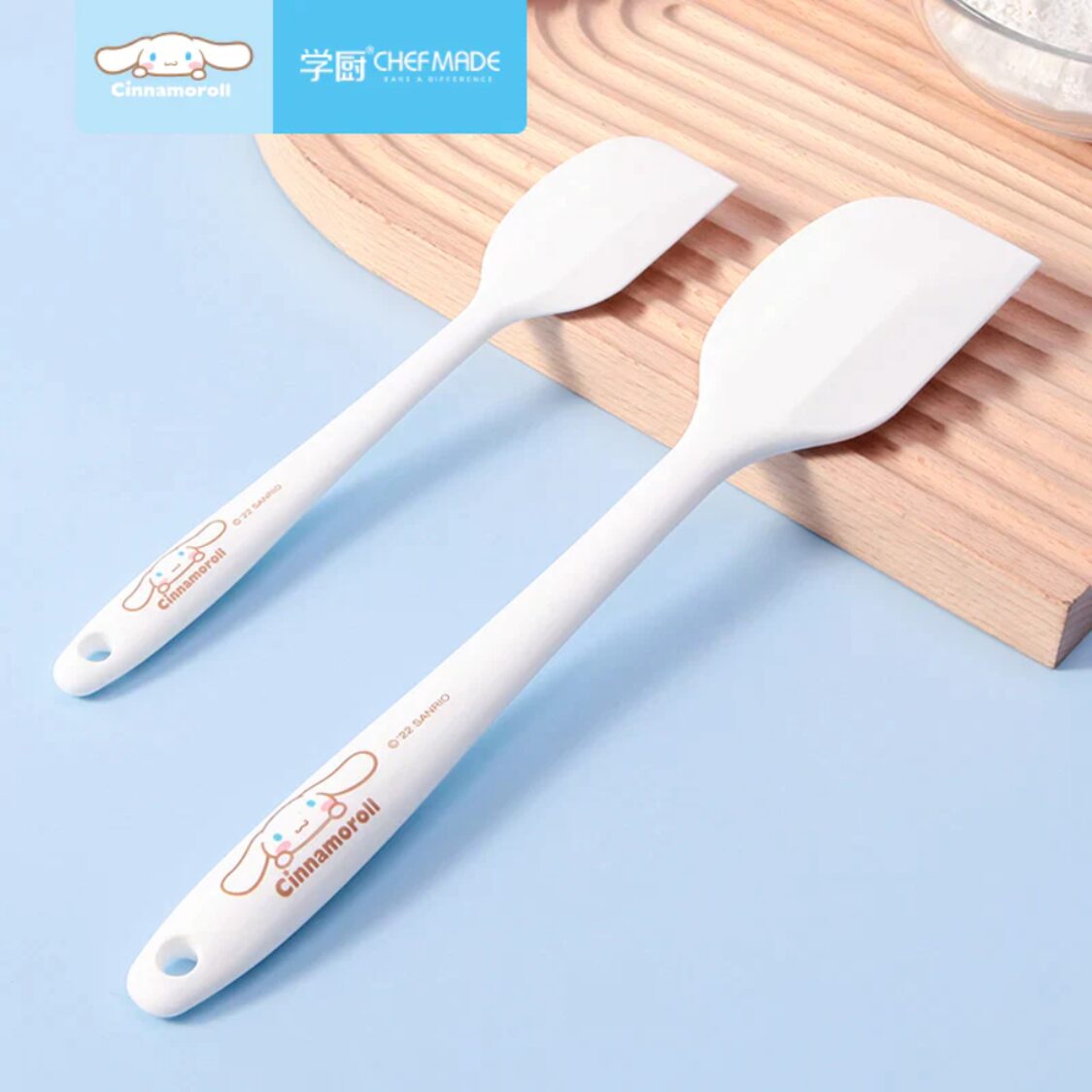 Chefmade Silicone Spatula 2Pcs L27.8 + L21.5cm WH Cinnamoroll (1898cm-CL5003)