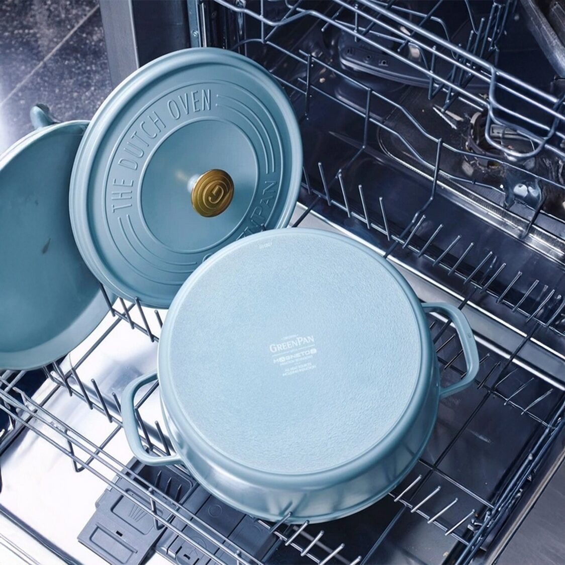 Greenpan Featherweight 24cm Ceramic Non-Stick Dutch Oven Casserole - Sky Blue GPFW695509