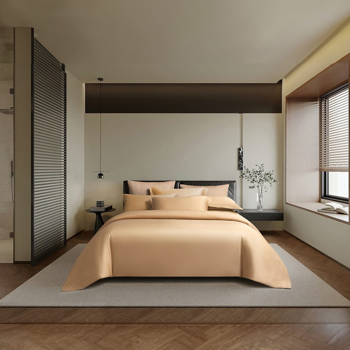 Kinu Botany Fitted Sheet / Bed Set Gold
