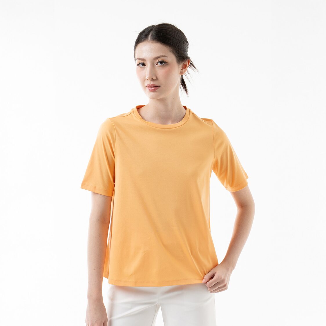 K/WOODS Essential Crew Neck Tee in Yellow Sand